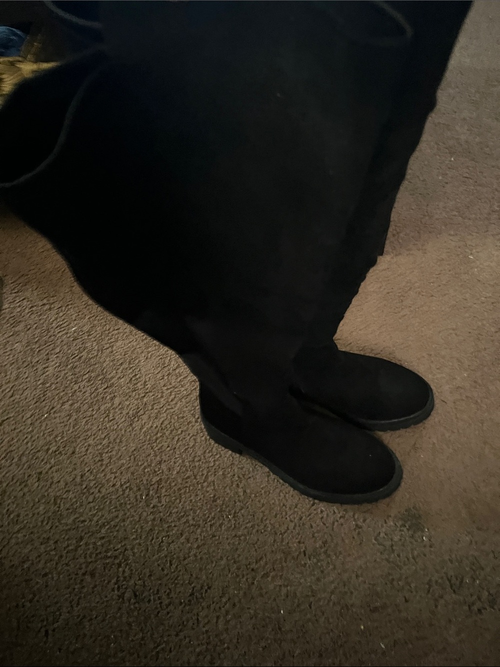 Lane Bryant Black Over-the-Knee Suede Boots